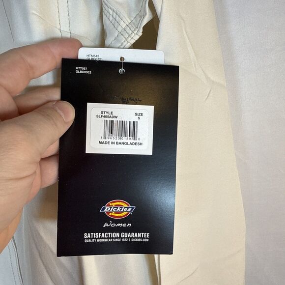 Dickies Women’s Cooling Utility Shirt Temp-iQ Long Sleeve Small Beige Snap NWT - Picture 9 of 16